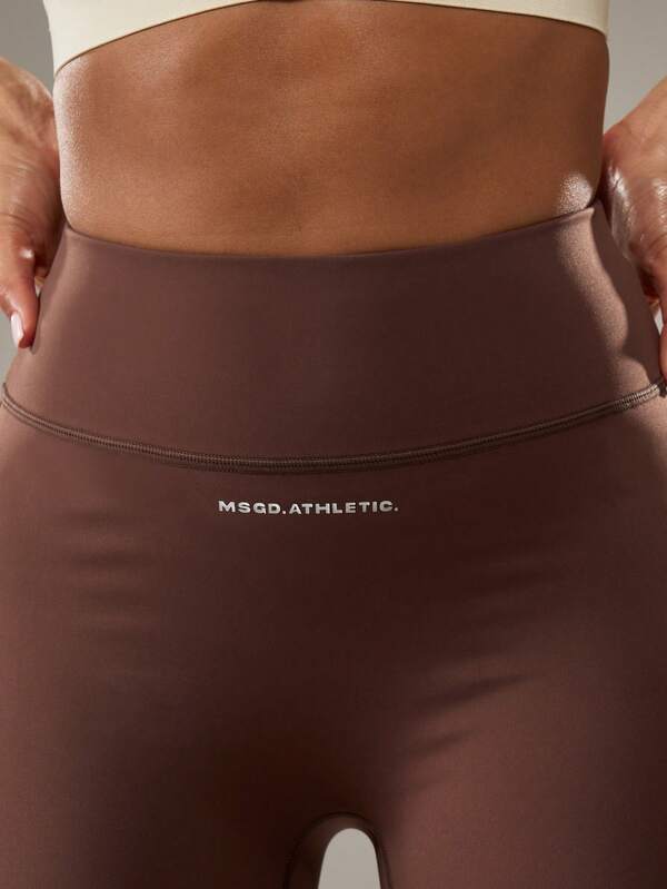 Missguided MISSGUIDED High Waisted Seamless Athletic Leggings With Reflective Details