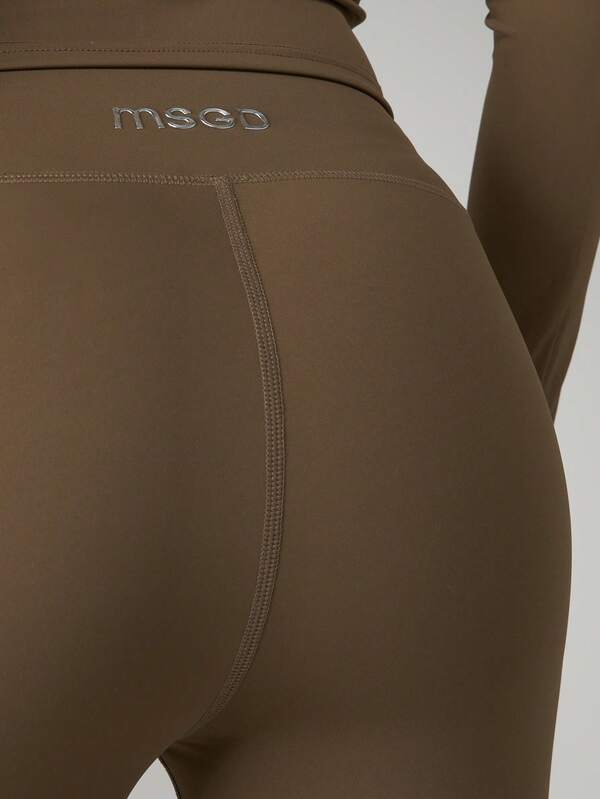 Missguided MISSGUIDED High Waisted Seamless Compression Leggings With Logo Detail