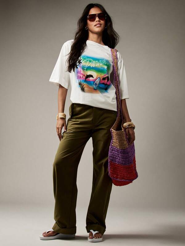 Missguided MISSGUIDED High Waisted Wide Leg Cargo Utility Pants