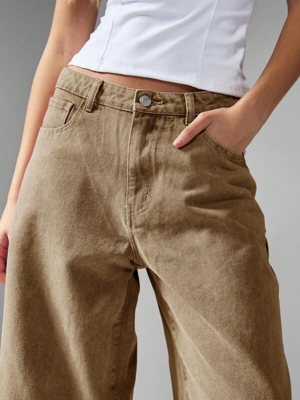 Missguided MISSGUIDED High Waisted Wide Leg Jeans In Classic Retro Style