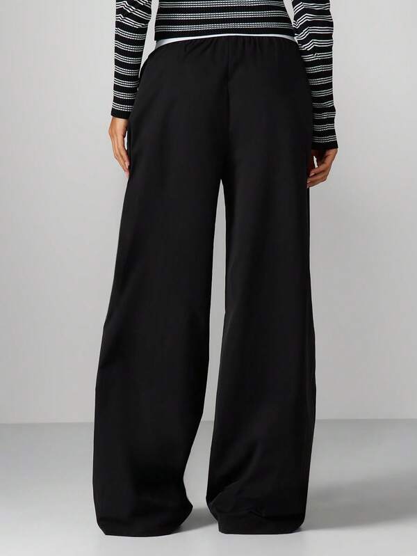 Missguided MISSGUIDED High Waisted Wide Leg Palazzo Pants