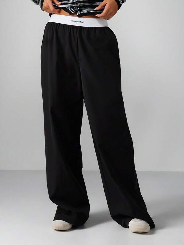 missguided MISSGUIDED High Waisted Wide Leg Palazzo Pants