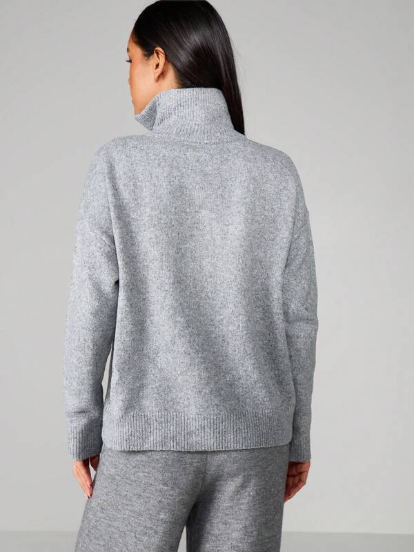 Missguided MISSGUIDED Knit Zip Up Cardigan With Ribbed Details