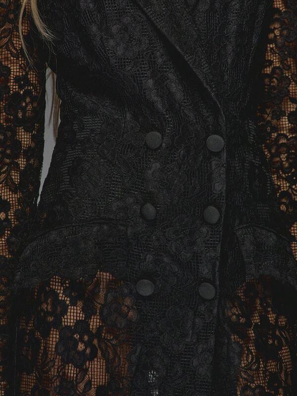 Missguided MISSGUIDED Lace Blazer Maxi Dress With Double Breasted Detail