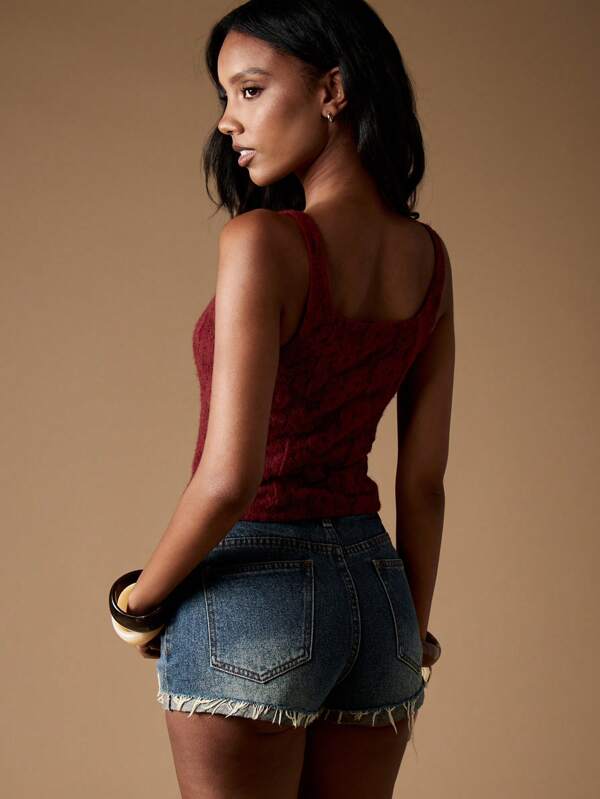 Missguided MISSGUIDED Lace Up Front Corset Top With Boning