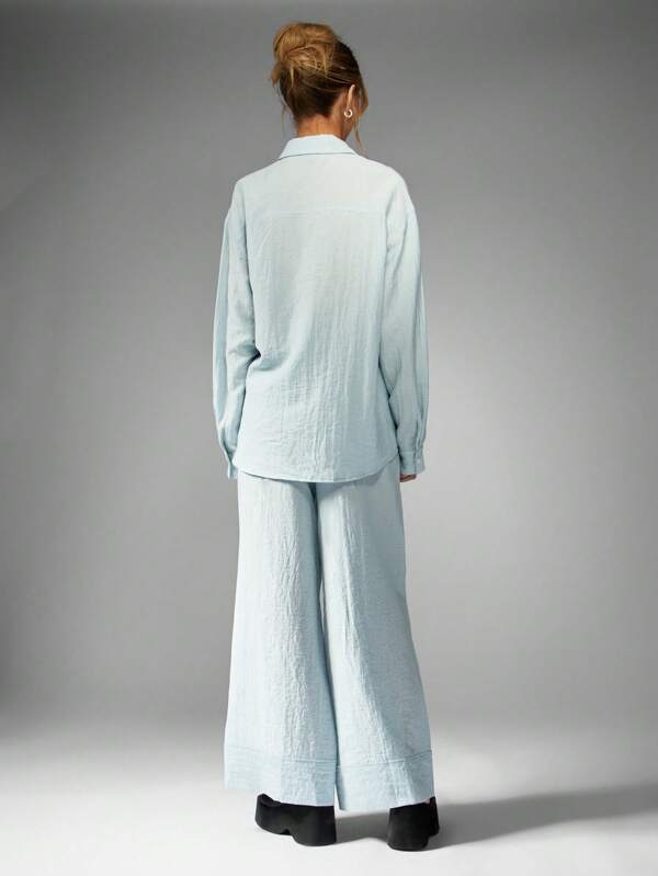 Missguided MISSGUIDED Linen Look Coordinated Two-Piece Set