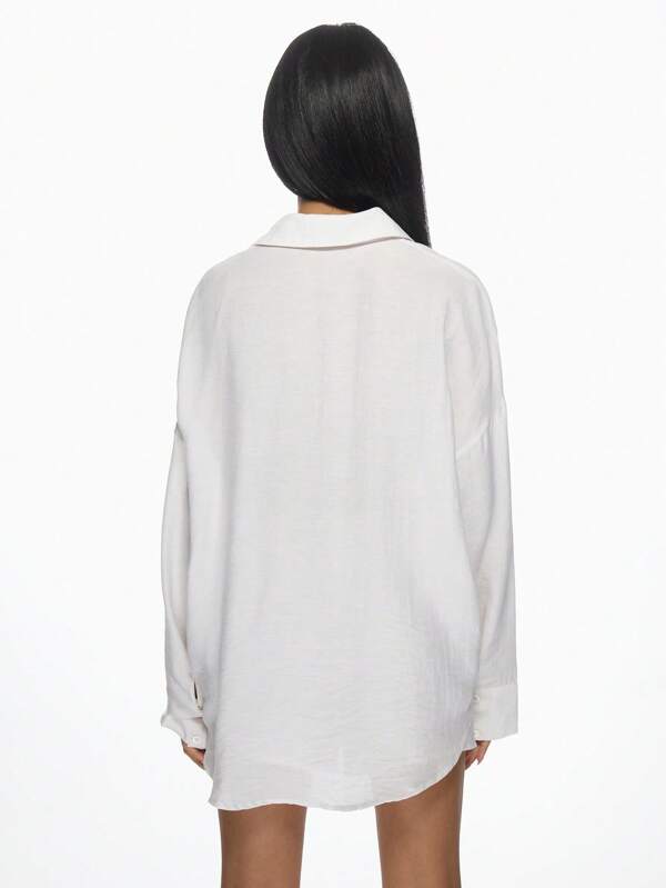 Missguided MISSGUIDED Linen Two-Piece Button-Down Long Sleeve Set