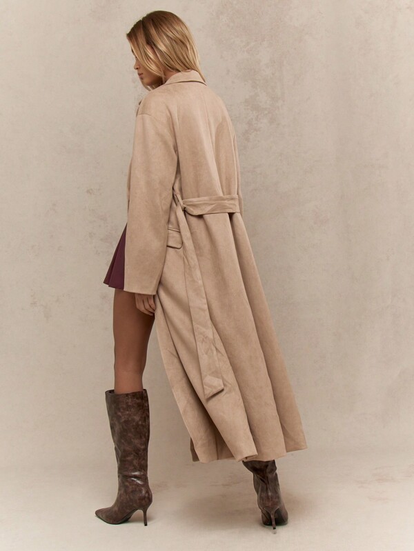 Missguided MISSGUIDED Long Belted Elegant Trench Women Overcoats