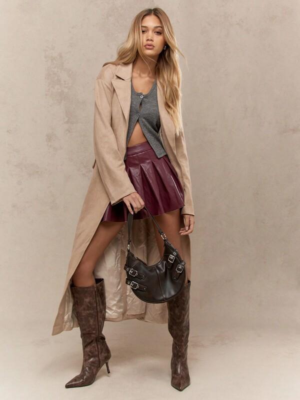 missguided MISSGUIDED Long Belted Elegant Trench Women Overcoats