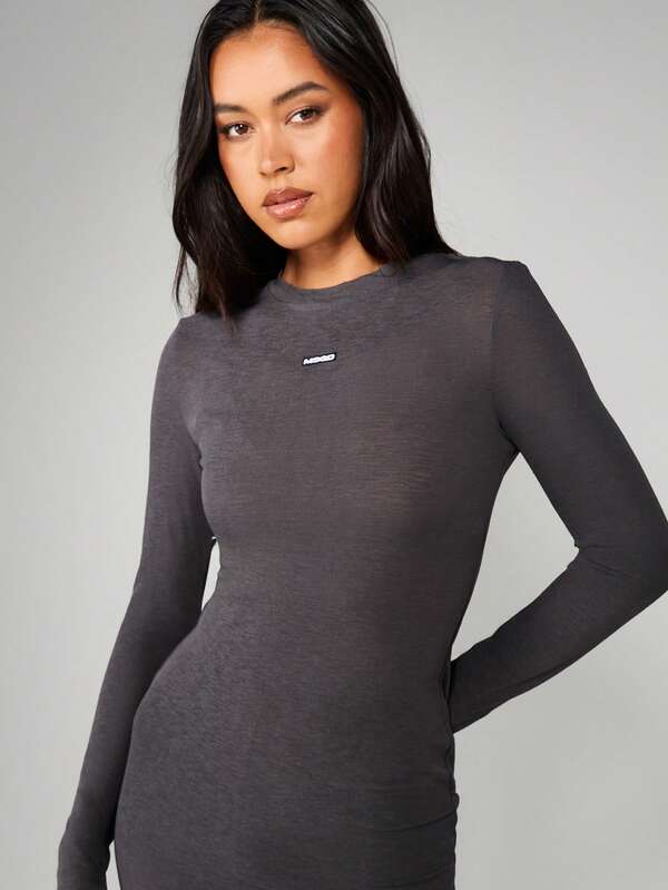 Missguided MISSGUIDED Long Sleeve Bodycon Mini Dress