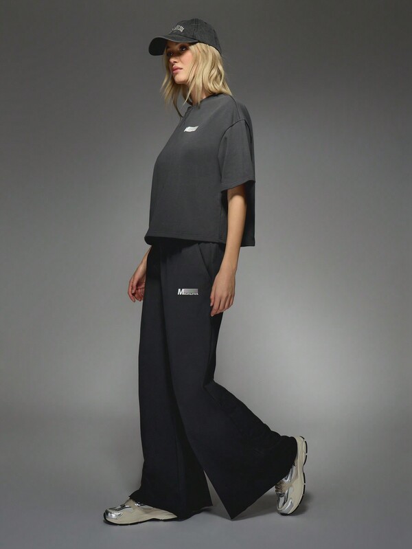 Missguided MISSGUIDED Loose Fit Athleisure Wide Leg Fleece Sweatpants