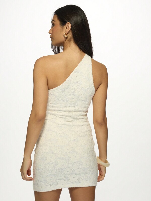 Missguided MISSGUIDED Luxurious One-Shoulder Ruched Mini Dress