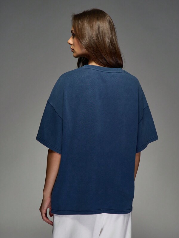 Missguided MISSGUIDED MGAthletics Graphic Print Oversized T-Shirt