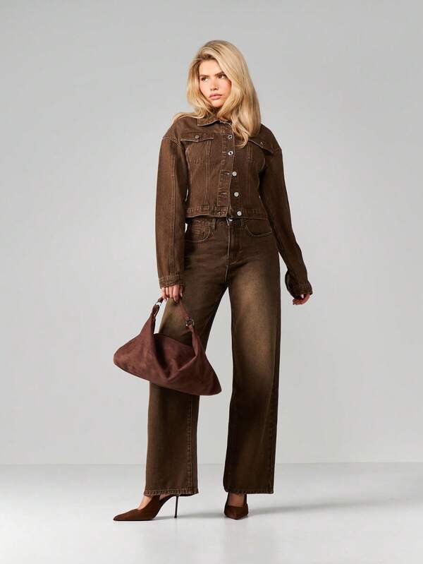 Missguided MISSGUIDED Mid Rise Straight Leg Denim Jeans