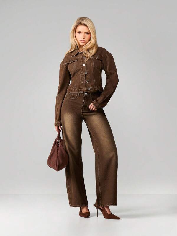 missguided MISSGUIDED Mid Rise Straight Leg Denim Jeans