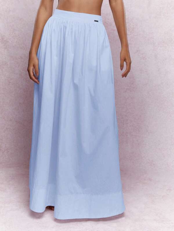 Missguided MISSGUIDED Milkmaid Puff Sleeve Crop Top High Waist Maxi Skirt Two Piece Outfit