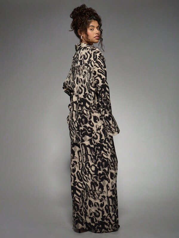 Missguided MISSGUIDED Animal Print Two Piece Set