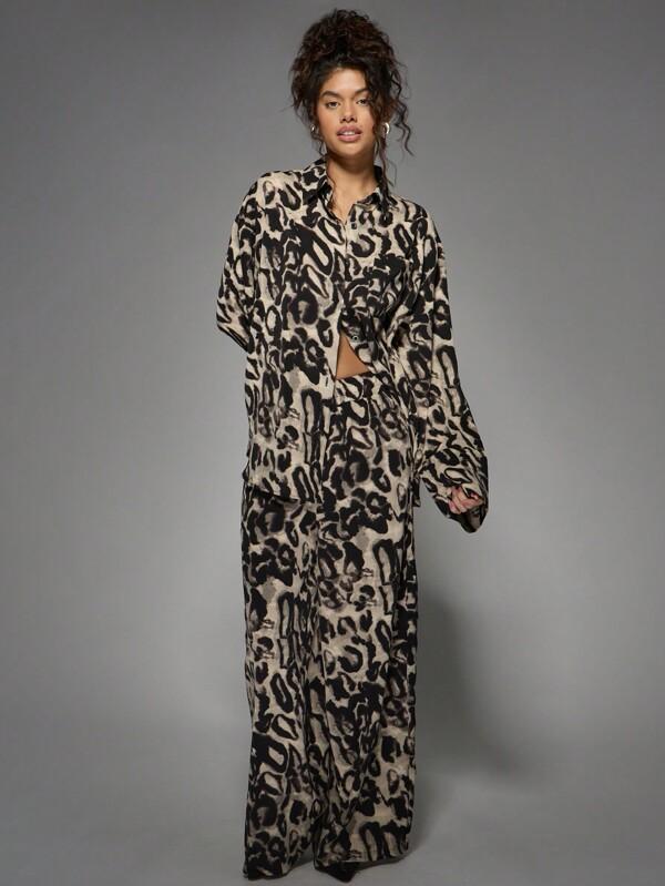 missguided MISSGUIDED Animal Print Two Piece Set