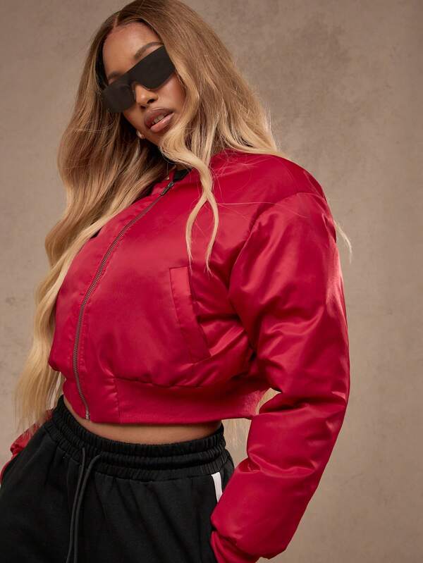 Missguided MISSGUIDED Cropped Bomber Winter Coats