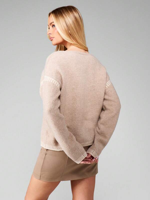 Missguided MISSGUIDED Lace Up Front Knit Cardigan