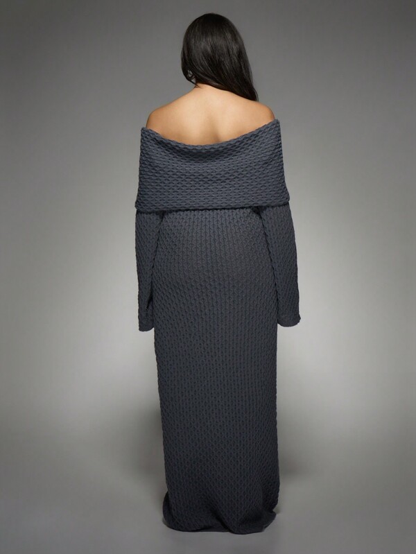 Missguided MISSGUIDED MISSGUIDED PLUS Chunky Knit Oversized Plus Size Sweater Dress
