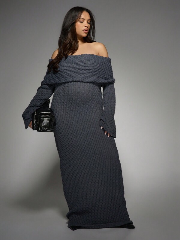 Missguided MISSGUIDED MISSGUIDED PLUS Chunky Knit Oversized Plus Size Sweater Dress