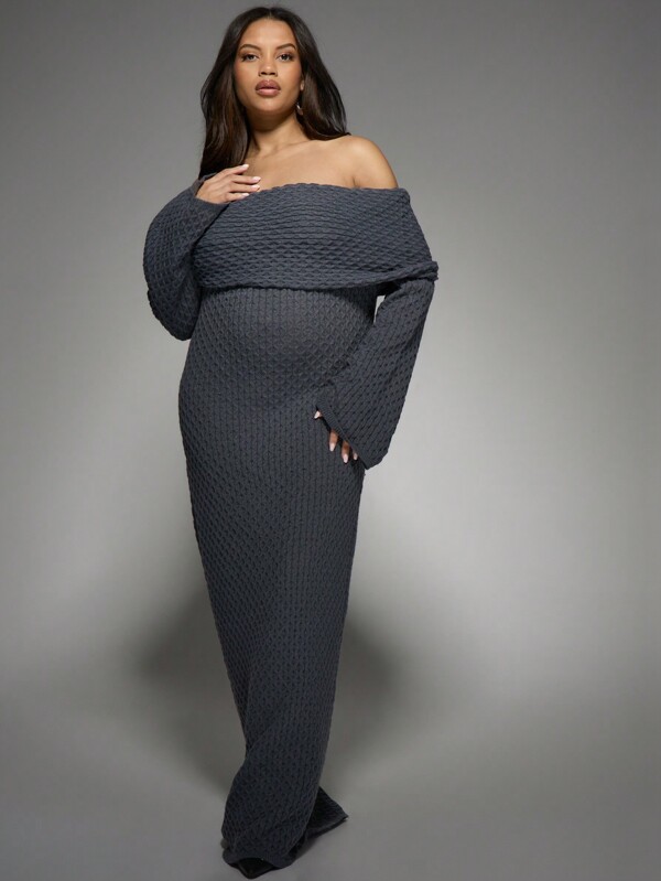 missguided MISSGUIDED MISSGUIDED PLUS Chunky Knit Oversized Plus Size Sweater Dress
