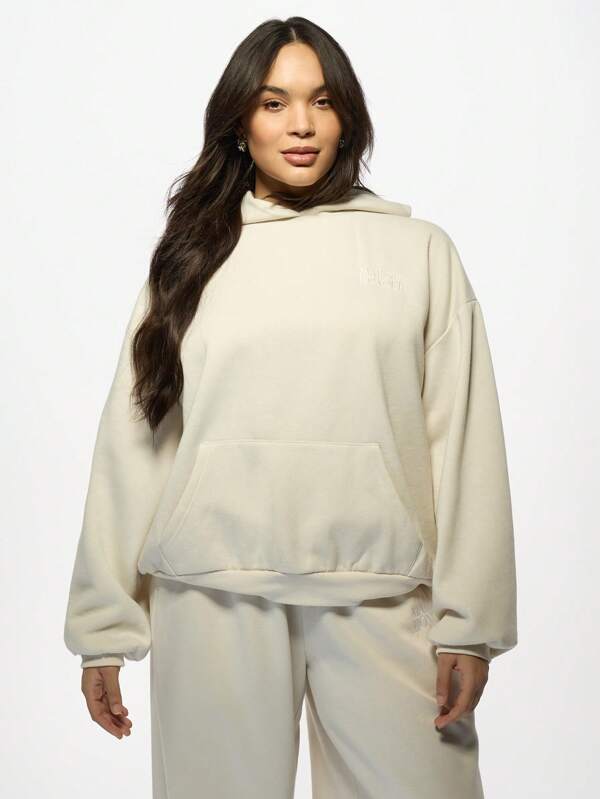 missguided MISSGUIDED MISSGUIDED PLUS Oversized Plus Size Hoodie Sweatshirts With Centre Pocket