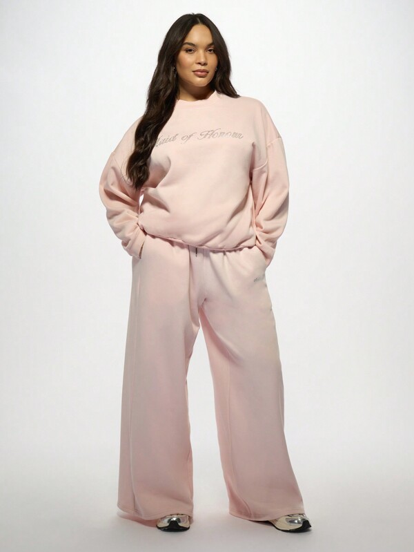 Missguided MISSGUIDED MISSGUIDED PLUS Plus Size Crystal Rhinestone Design Sweatshirt