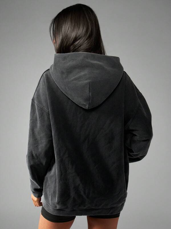 Missguided MISSGUIDED MISSGUIDED PLUS Plus Size Full Zip Hooded Fleece Sweatshirt Relaxed Fit