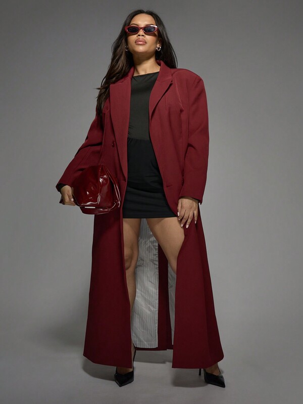 Missguided MISSGUIDED MISSGUIDED PLUS Plus Size Longline Tailored Blazer Jacket