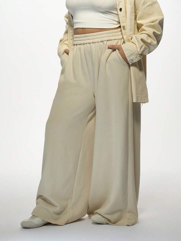 Missguided MISSGUIDED MISSGUIDED PLUS Plus Size Soft Palazzo Sweatpants
