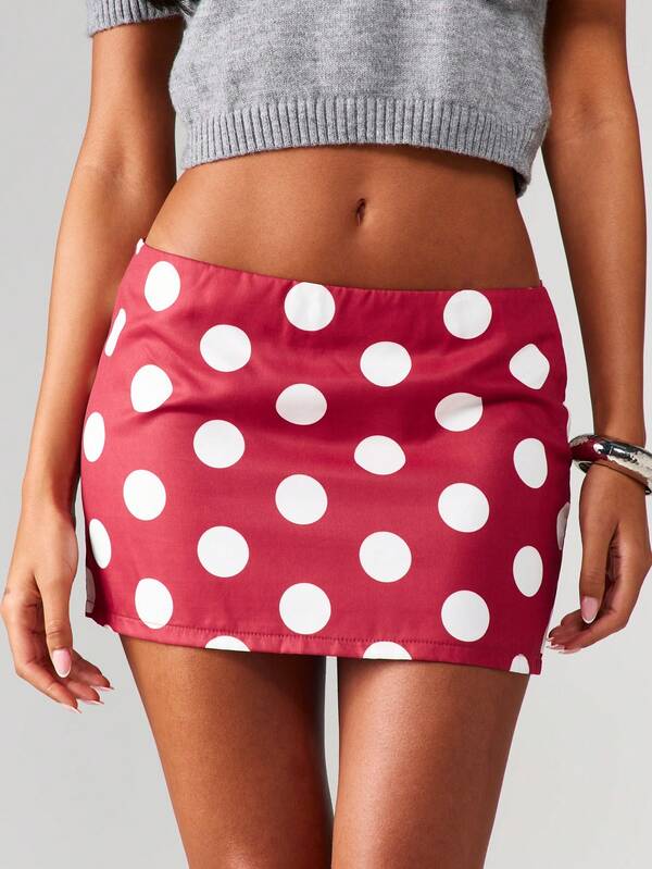 Missguided MISSGUIDED Polka Dot Bodycon Mini Skirt
