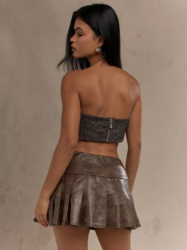 Missguided MISSGUIDED Speckled Bandeau Tube Top