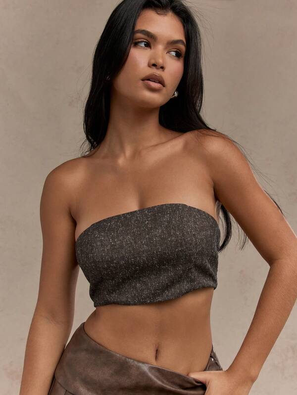 Missguided MISSGUIDED Speckled Bandeau Tube Top