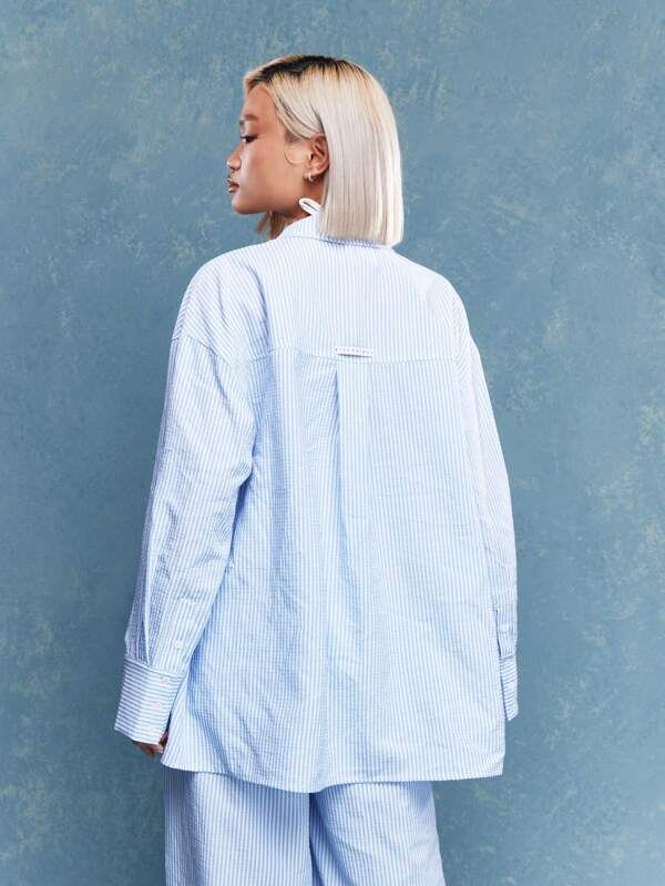 Missguided MISSGUIDED Striped Oversized Shirt