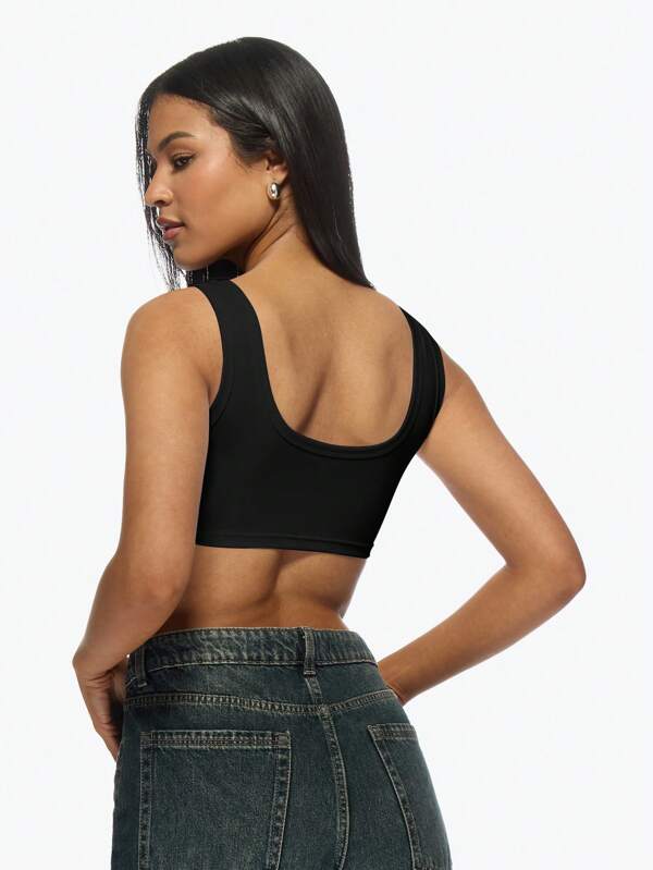 Missguided MISSGUIDED Twist Front Crop Tank Top