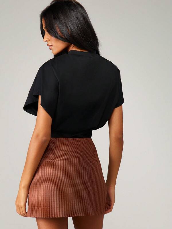 Missguided MISSGUIDED Mock Neck Dolman Sleeve Fitted Bodysuit With Wide Waistband