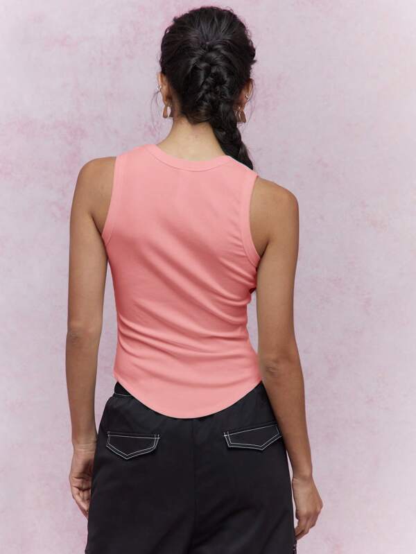 Missguided MISSGUIDED Moisture Wicking Ribbed Tank Top