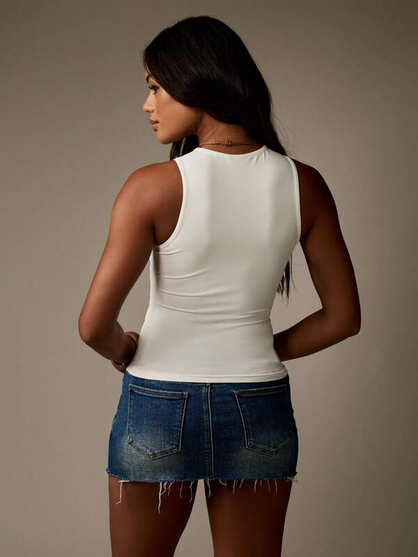 Missguided MISSGUIDED Nautical Shell Print Sleeveless Tank Top