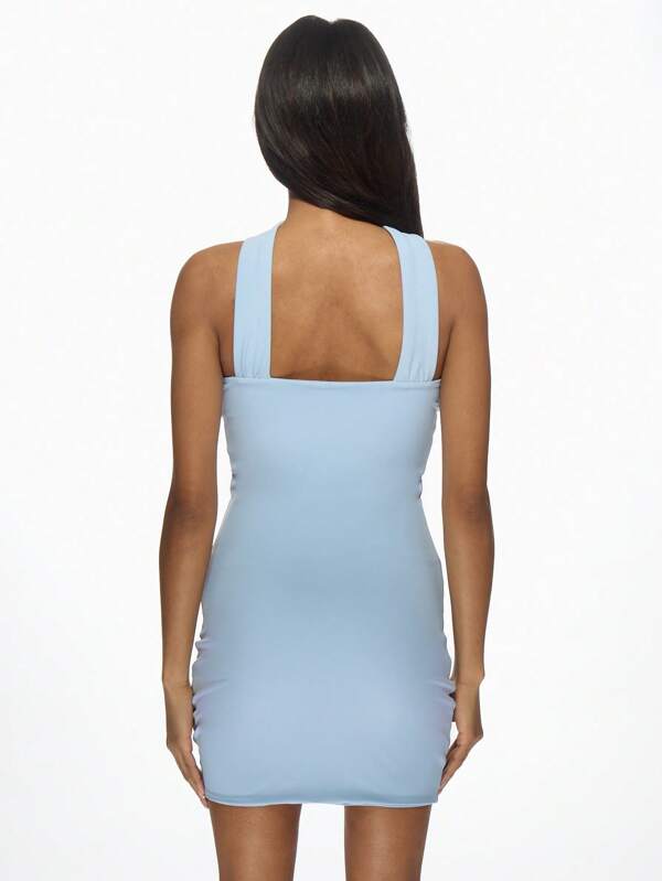Missguided MISSGUIDED Neck Tie Bandeau Bodycon Mini Dress