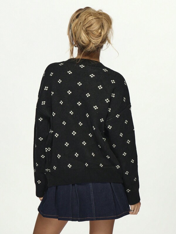 Missguided MISSGUIDED Nordic Pattern Classic Knit Pullover Sweater