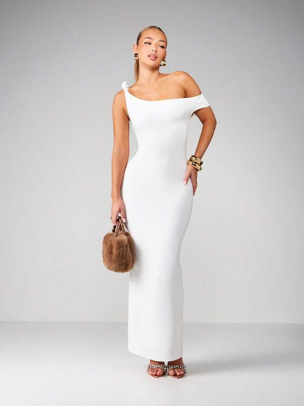 missguided MISSGUIDED Off Shoulder Bodycon Midi Dress