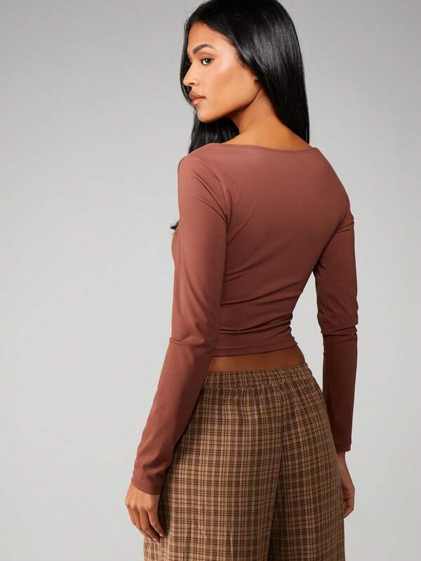 Missguided MISSGUIDED Off Shoulder Top With Lace Trim