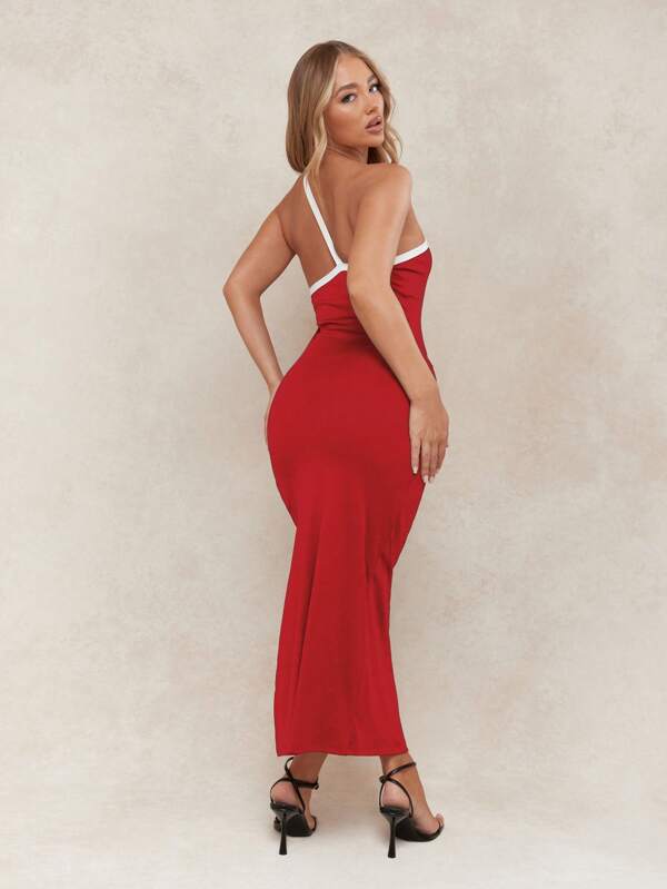Missguided MISSGUIDED One Shoulder Bodycon Maxi Dress Side Slit
