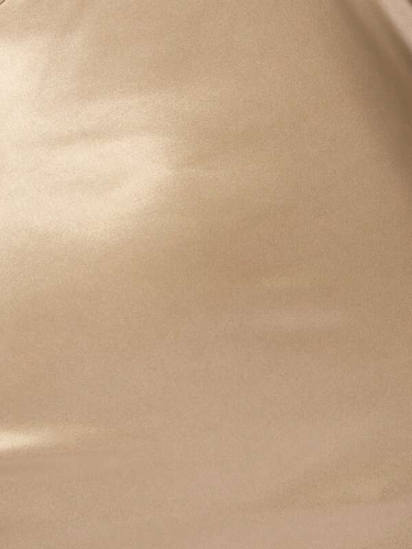 Missguided MISSGUIDED One Shoulder Satin Maxi Dress With Ruched Details