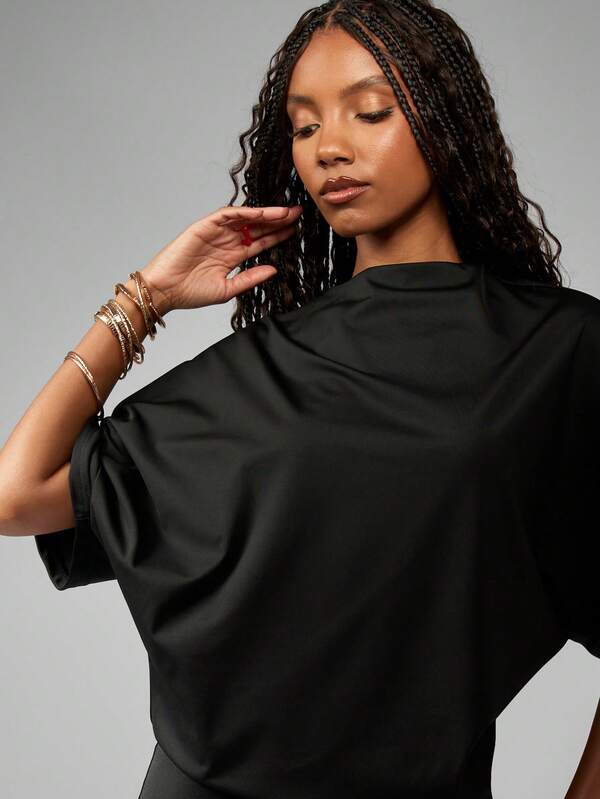 Missguided MISSGUIDED Open Back Bodycon Loose Dolman Sleeve Mini Dress