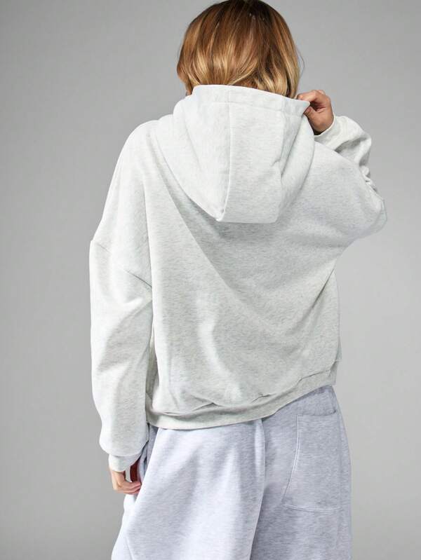 Missguided MISSGUIDED Oversize Los Angeles Typography Hoodie Sweatshirt