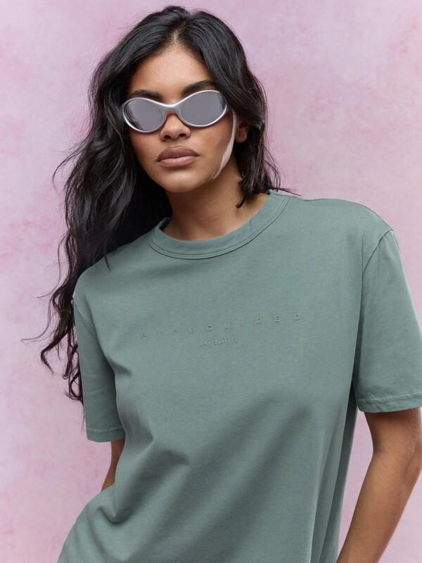 Missguided MISSGUIDED Oversized Athleisure Streetwear Soft Jersey T-Shirt
