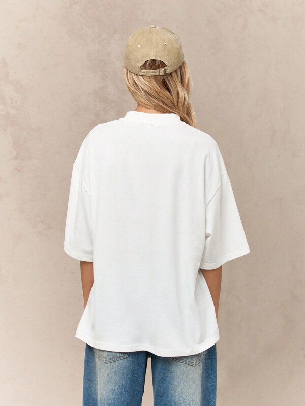 Missguided MISSGUIDED Oversized Basic Cotton T Shirt With Drop Shoulder